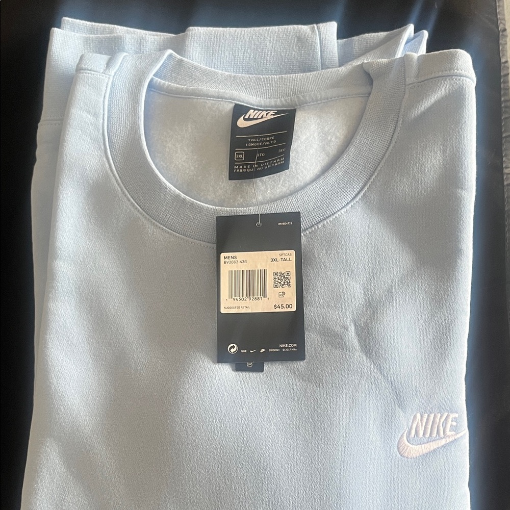Nike Light Blue Men's 3XL Tall Shirt